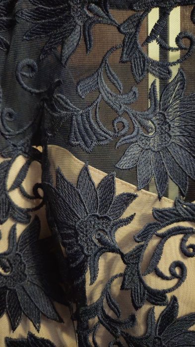 Sukienka granatowo rozowa