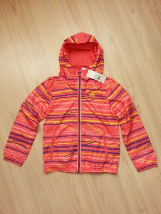 Фірмова куртка-вітровка Adidas для дівчинки 9-10 років (зріст 140)