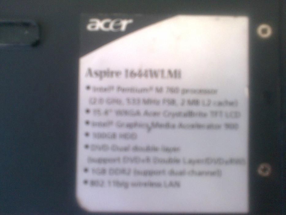 Acer aspire 1644 WLMi