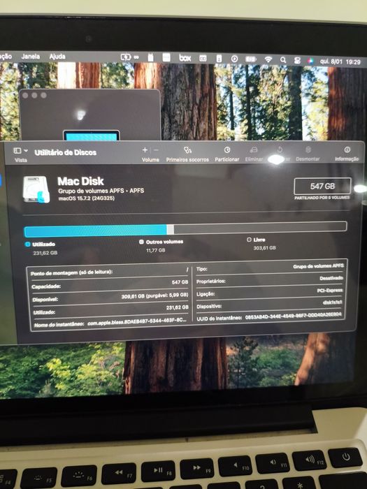 MacBook pro 2015 8gb 1tb