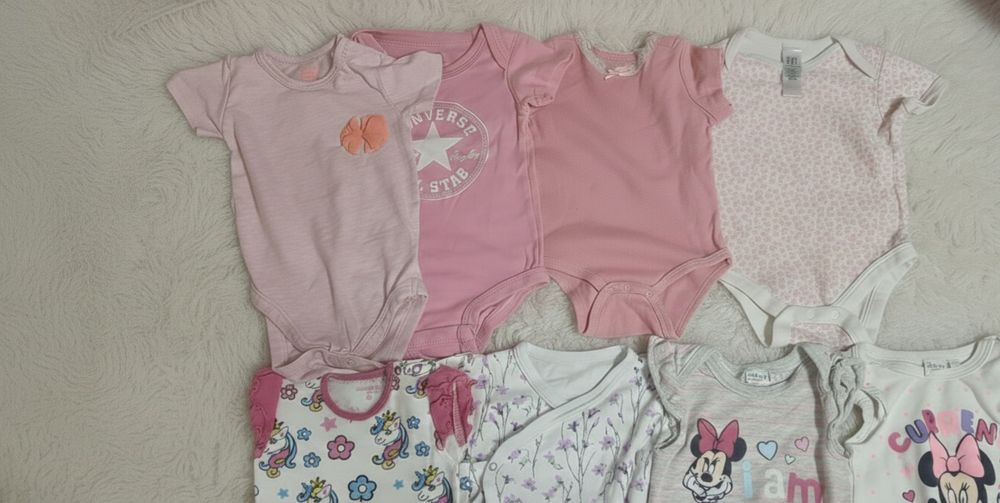 paka body na krótki rękaw 68 myszka minnie miki 8sztuk