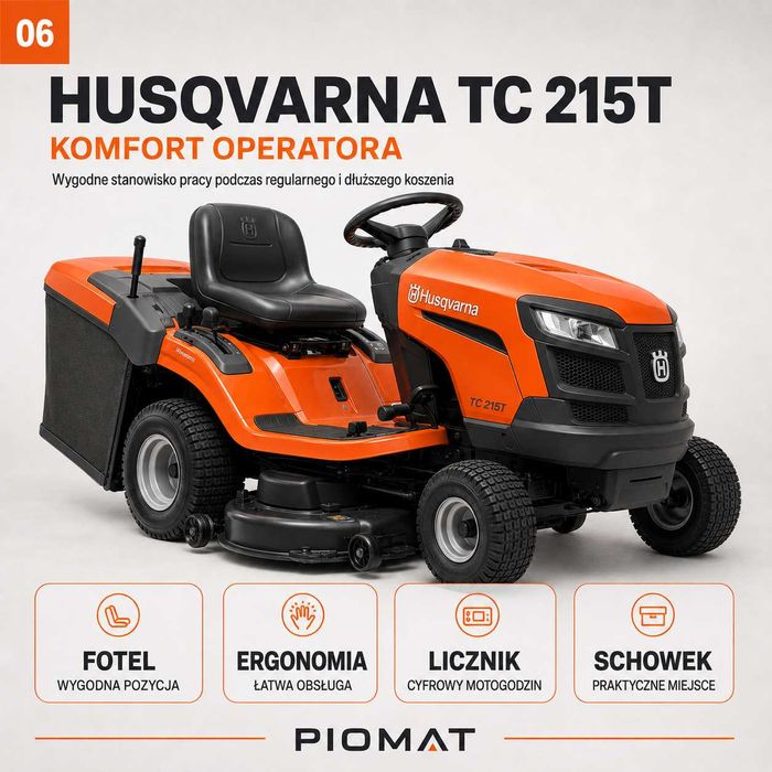 Husqvarna TC 215T 2 cylindry kosz 300 l 2 lata gwarancji