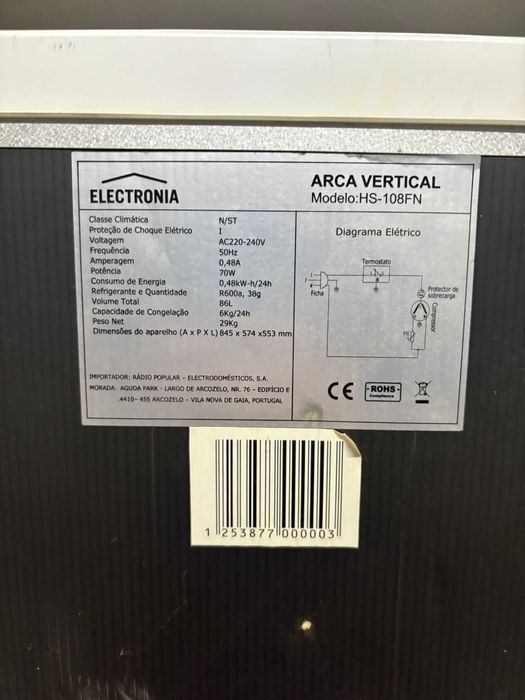 Arca Congeladora Electronia HS-108FN