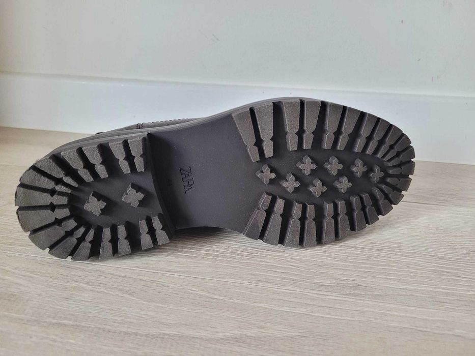 Buty sztyblety ZARA męskie 41 brązowe wysokie brown
