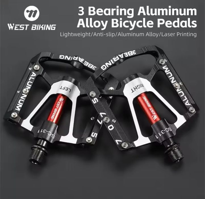 Promocja - West Biking SC-311 pedały platformowe MTB 3 łożyska maszynowe ~280g  Ultralekkie i Wytrzymałe Hit!