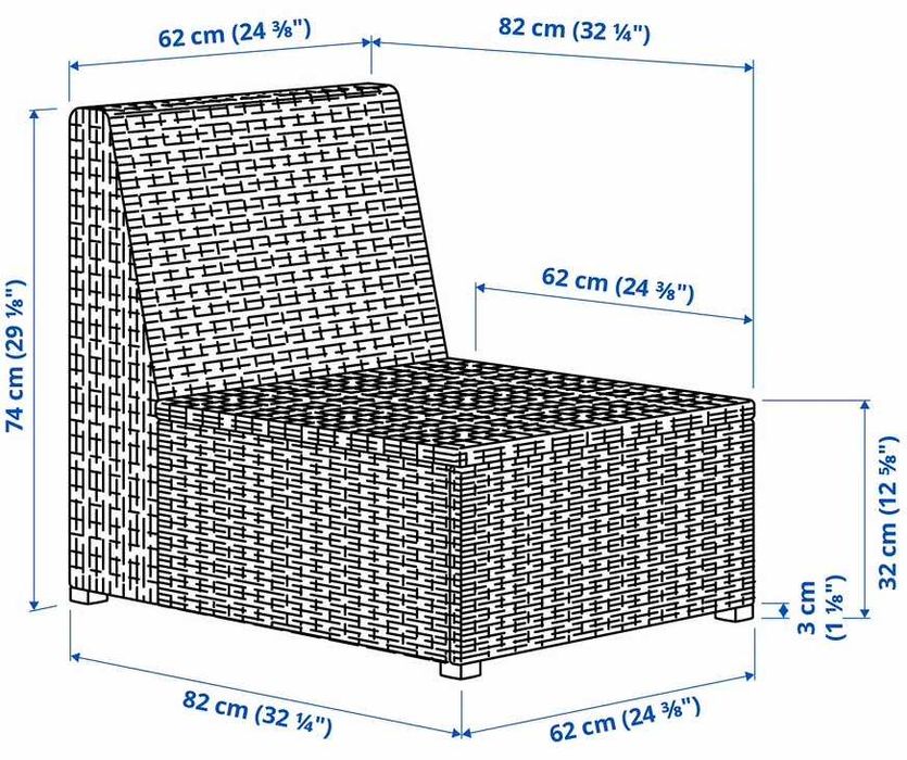 Fotel ogrodowy IKEA SOLLERÖN z poduszkami