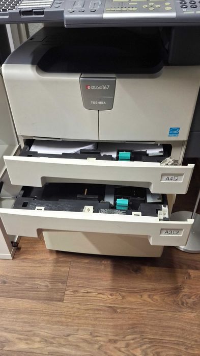 Drukarka Toshiba e-Studio 167 A4/A3, skaner A3, dwie kasety, FVAT 23%.