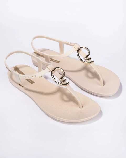 Ipanema Sandal Class japonki damskie beżowe z cyrkoniami r. 37-42