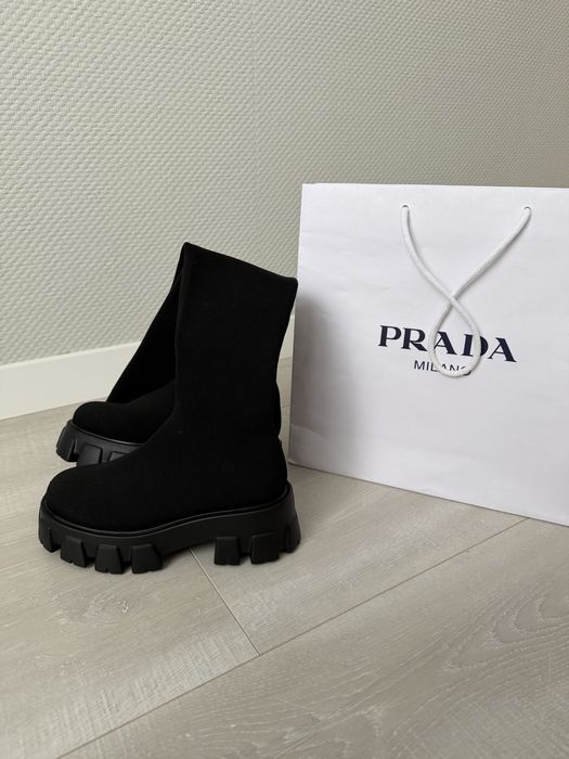 Чулок сапоги ботинки в стиле прада ботфорты