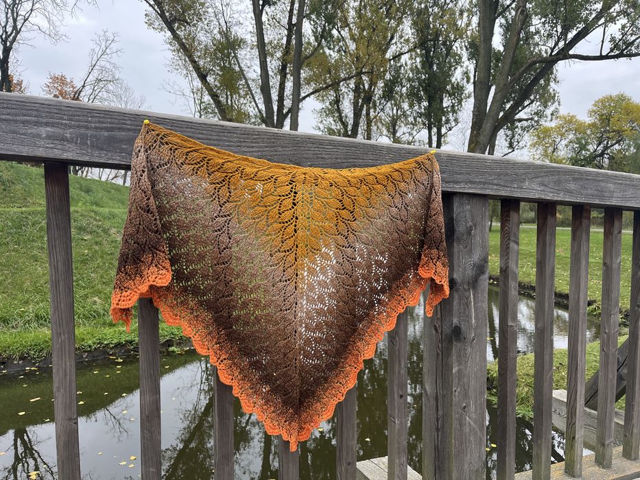 Chusta szydełkowa handmade ombre