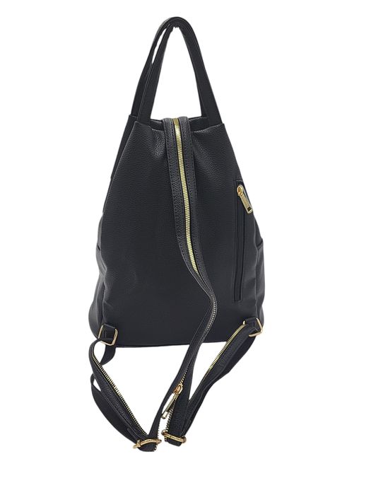 Plecak torebka 2 w 1 czarny z pszczółką