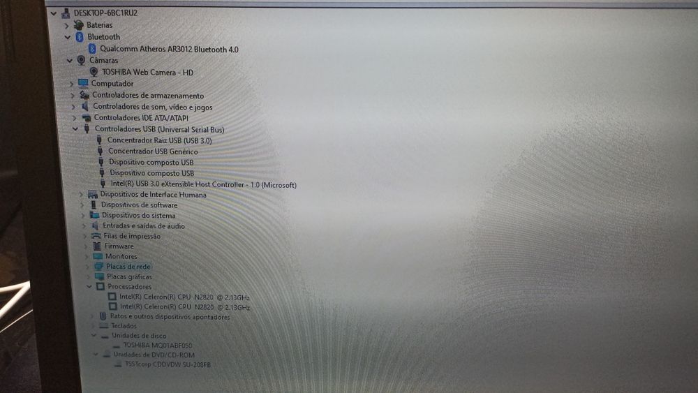 Portátil Toshiba 15,6 LED