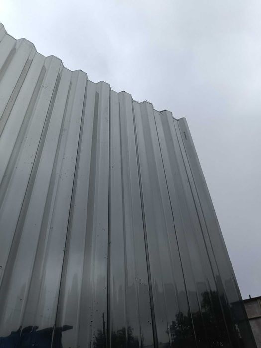 Монолітний полікарбонат трапеція ,хвиля 0.7мм антрацит у Тернопіль