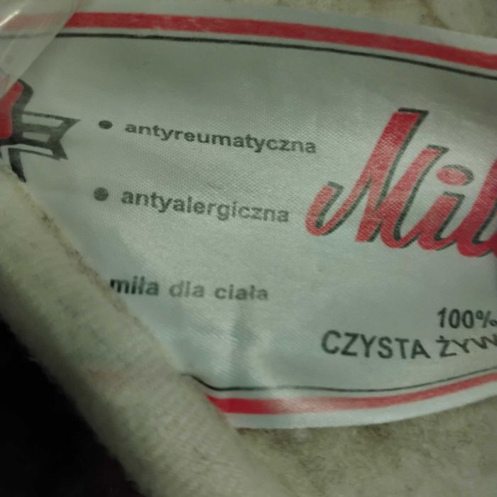 Nowy koc wełniany PRL MILTEX – 100% czysta żywa wełna, vintage