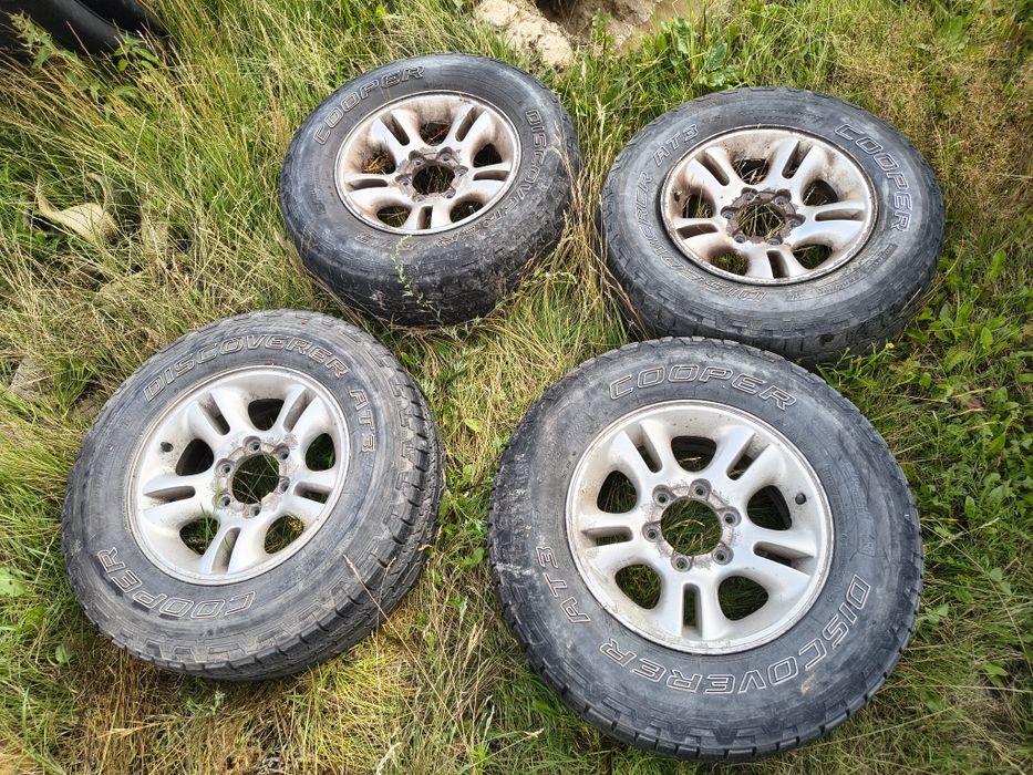 koła felgi aluminiowe 6x139,7 SsangYong Rextron opony Cooper Discoverer ET3 245/70/16 piasta 106,1 Opel Frontera Pajero Patrol Toyota Hilux
