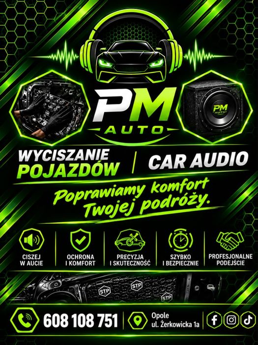Wyciszanie pojazdów i montaż car audio.