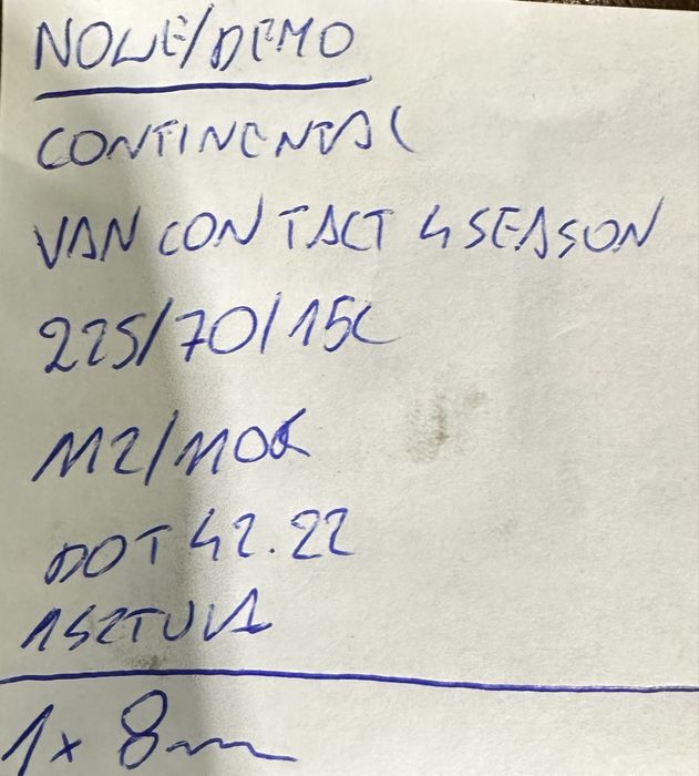 1X NOWE Continental VanContact 4 Season 225/70 R15C