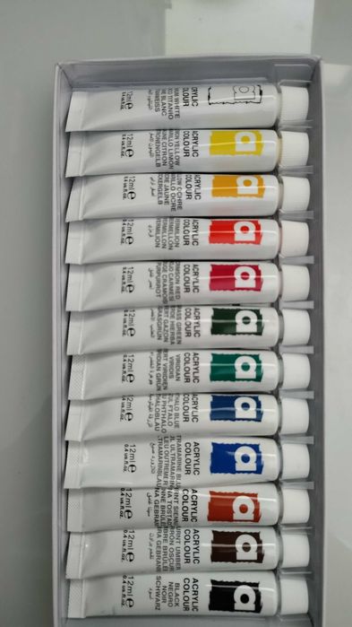Caixa de tintas acrílicas 12x12 ml Artix