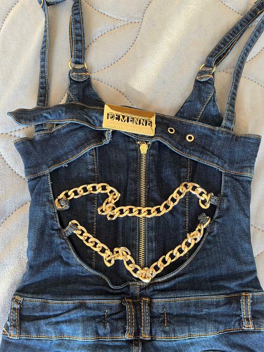 macacão Femenne jeans deluxe