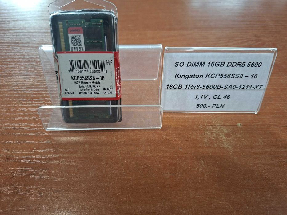 So-Dimm 16GB DDR5 5600 Kingston