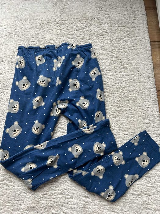 Spodnie dół od piżamy granatowe misie rozm 164 cm Nowe