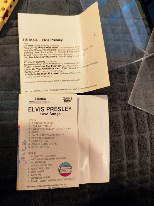 Kasety Elvis Presley US Male i Love Songs