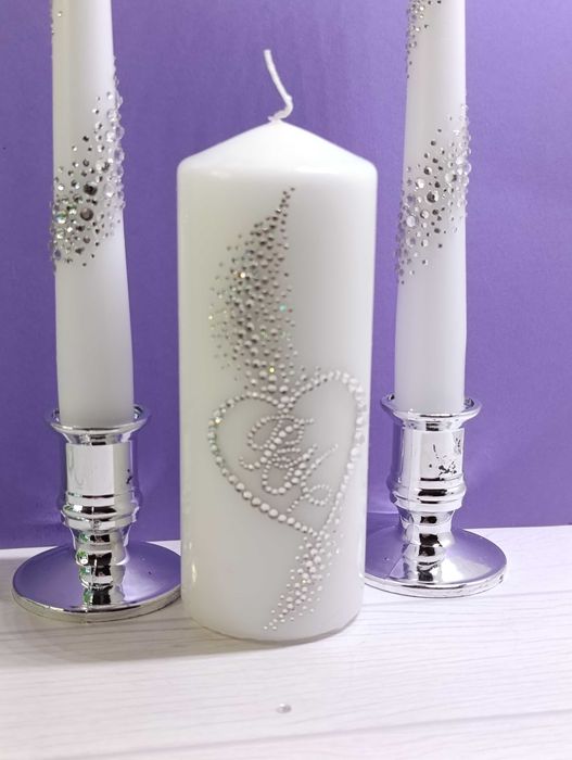 Именные свадебные свечи, семейный очаг, весільні свічки. Пишите