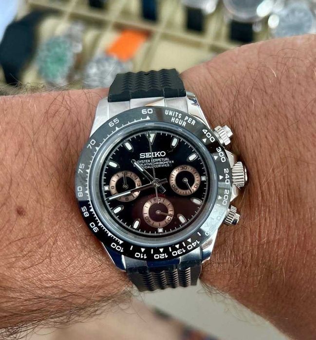 Relógio Seiko Mod - "Daytona" - Meca-Quartz