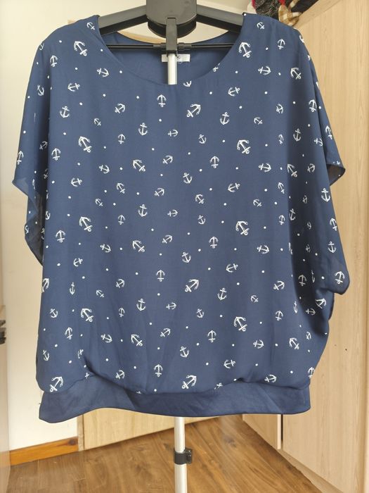Bluzka stan idealny Bonprix kotwice 44