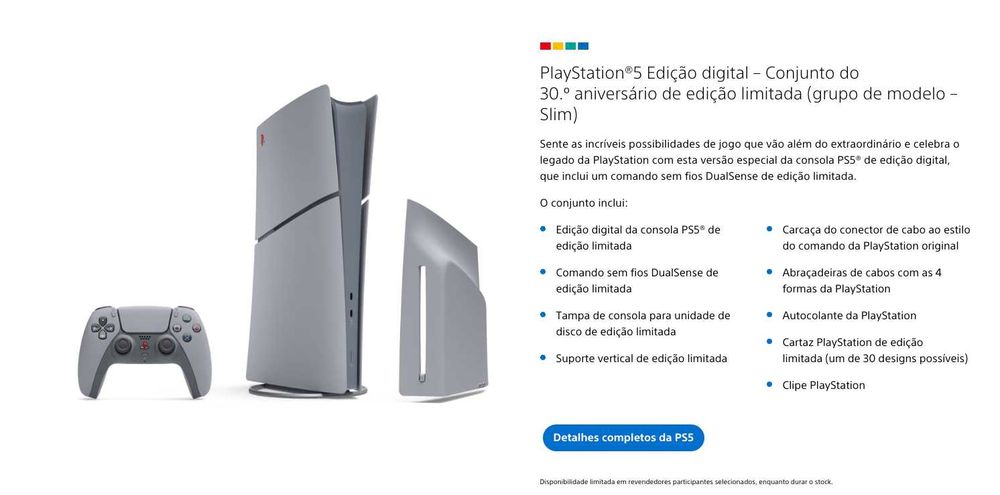 [NOVO) Playstation 5 Slim 30 anos Edição de aniversário