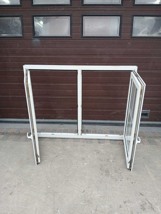 Okno dwuskrzydłowe ze szprosem 162x121 okna białe DOWÓZ CAŁY KRAJ