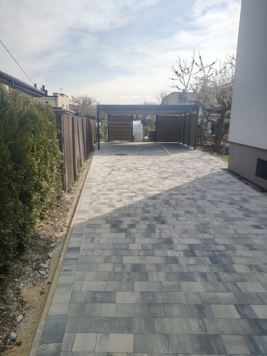 Układanie kostki brukowej granitowej Wolne terminy !  usługi Mini kopa