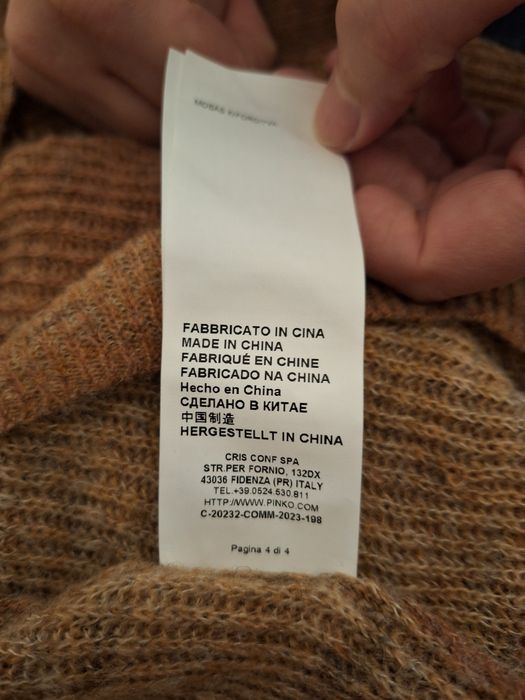 Pinko, Accompagnatore, damski sweter, r. XS,  oversize