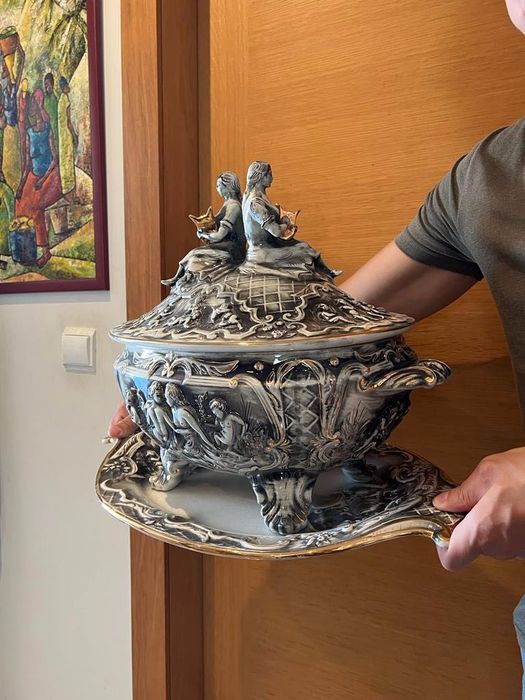 Terrina Pereira Valado louça travessa faiança