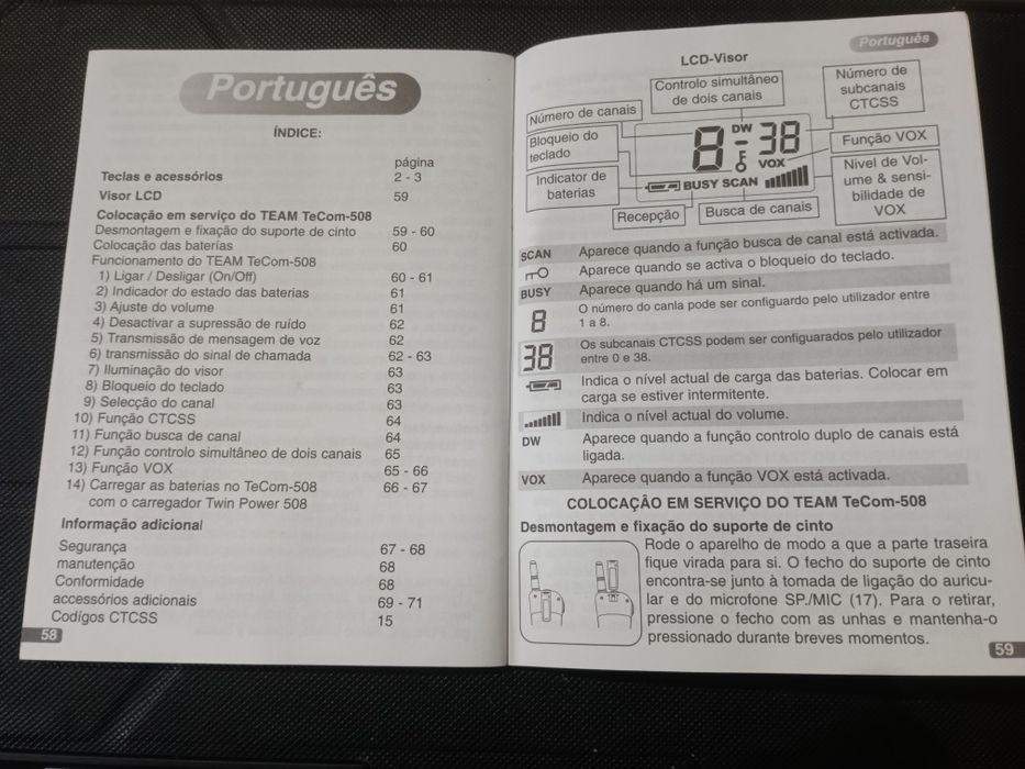 Walkie Talkie TeCom-508