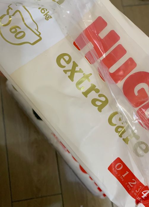 Памперсы Хагис екстра кеа  Підгузки Huggies Extra Care 60 шт
