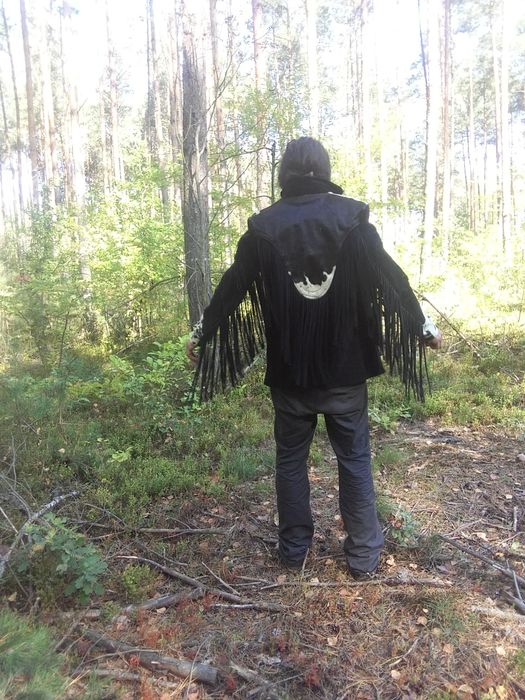 Kurtka western rozm.M gruby zamsz black USA
