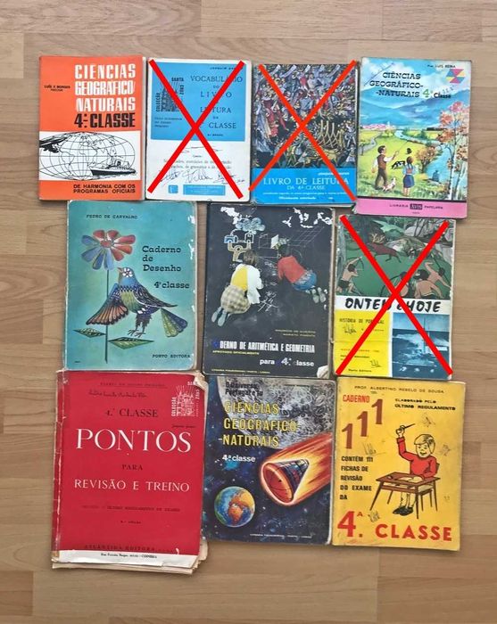 Livros escola primária anos 60 e 70 antigos vintage