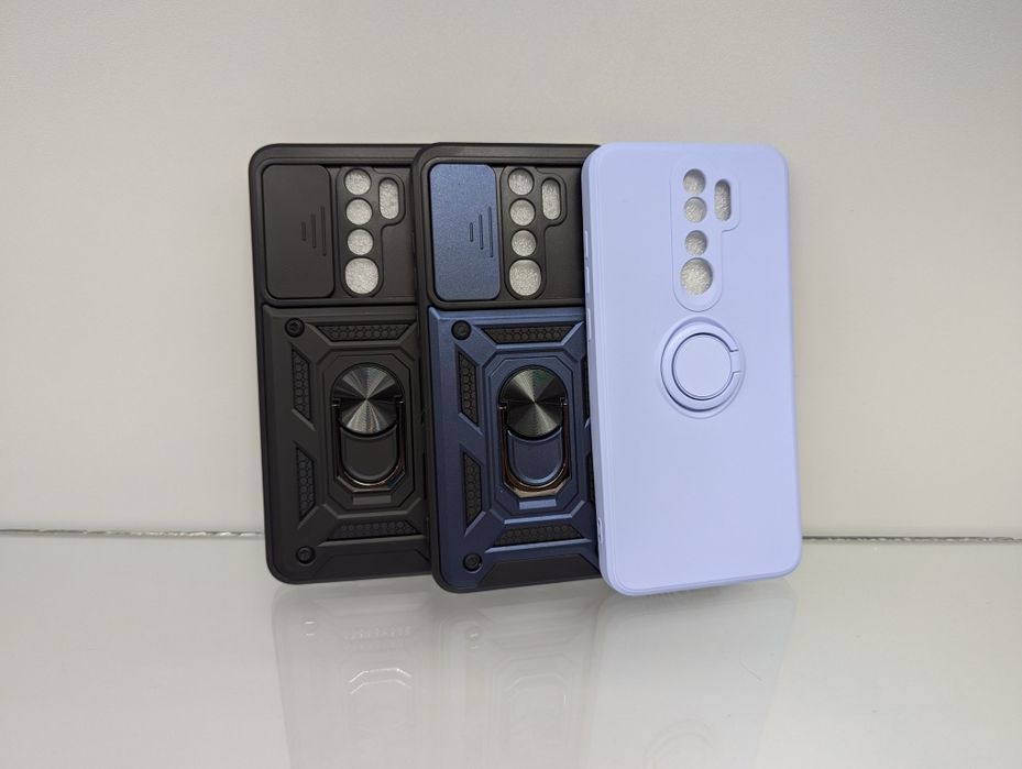 Противоударный чехол-бампер Xiaomi REDMI Note 8 T Pro с кольцом чохол