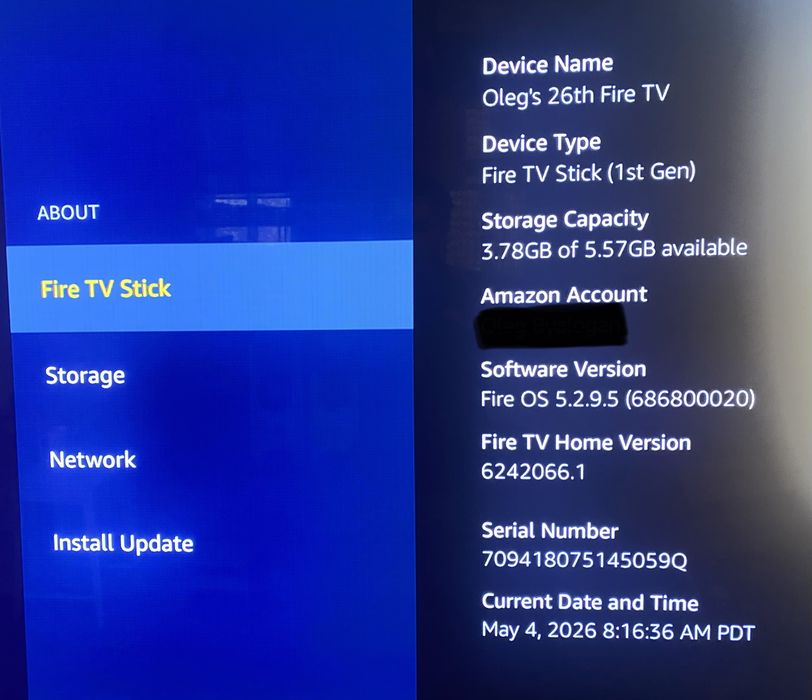 Смарт ТВ приставка Fire TV Stick ⦿ модель  W87CUN ⦿ YouTube, фільми ⦿ Бюджетний варіант 1080p