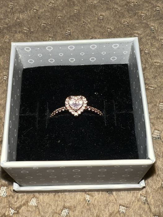 Pierścionek PANDORA serce rose gold 56 promise ring