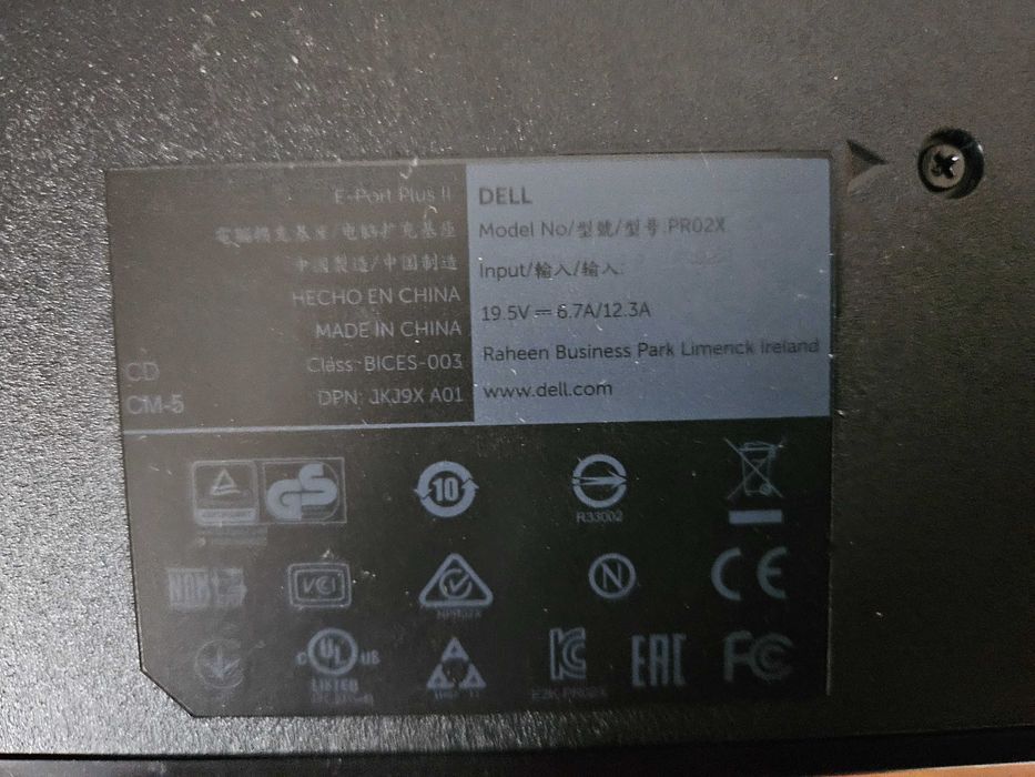 Stacja dokująca Dell PRO 2X+zasilacz