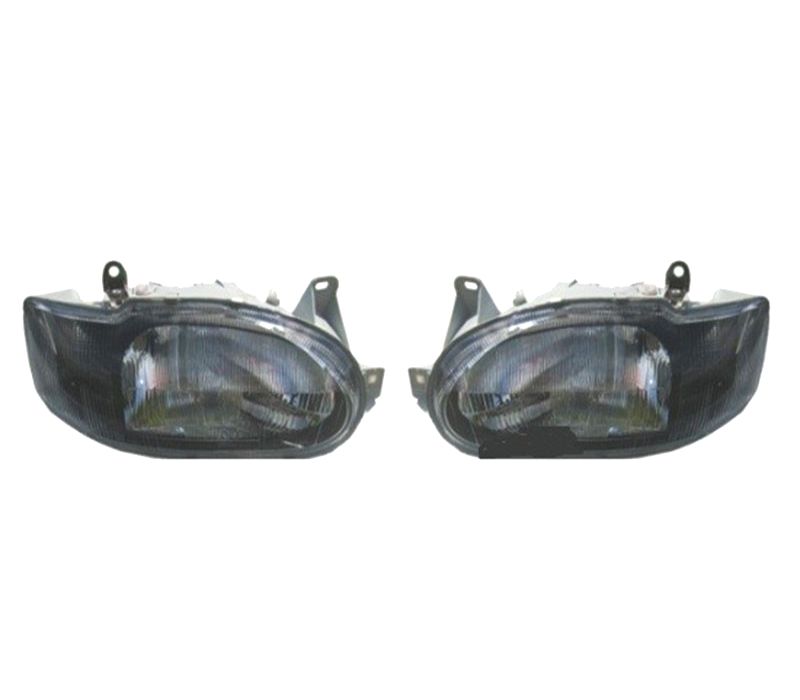 FARÓIS FRONTAIS PARA FORD ESCORT MK6. FUNDO PRETO