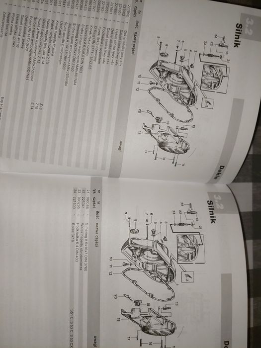 Instrukcja obsługi katalog części rama silnik Simson s51