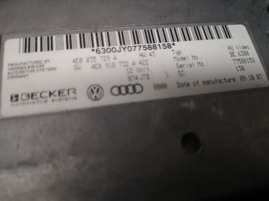 Centralina MMI Multimedia Audi a8 d3 4e0 (2003/2009) EPC