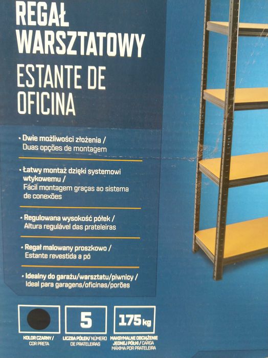 HIT Regał warsztatowy półki na stelażu metalowym KURIER