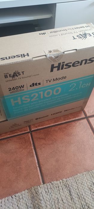 Soundbar Hisense HS2100 2.1 (240W) – Nova / Selada em Caixa

Descrição