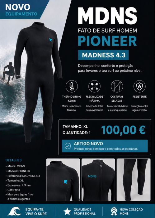 Fato de Surf MDNS Pioneer Madness 4.3 – Novo