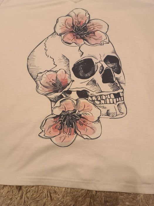 Bluzka bluzeczka T-shirt CZASZKA  4XL