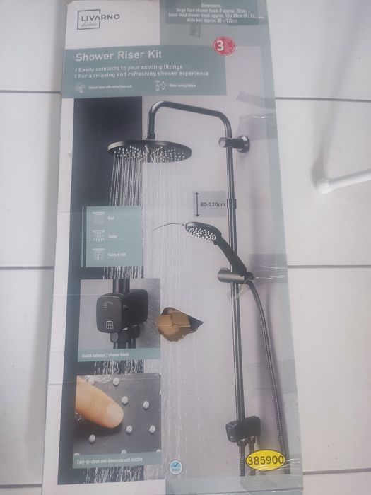 Zestaw prysznicowy LIVARNO Home Shower Riser Kit – nowy